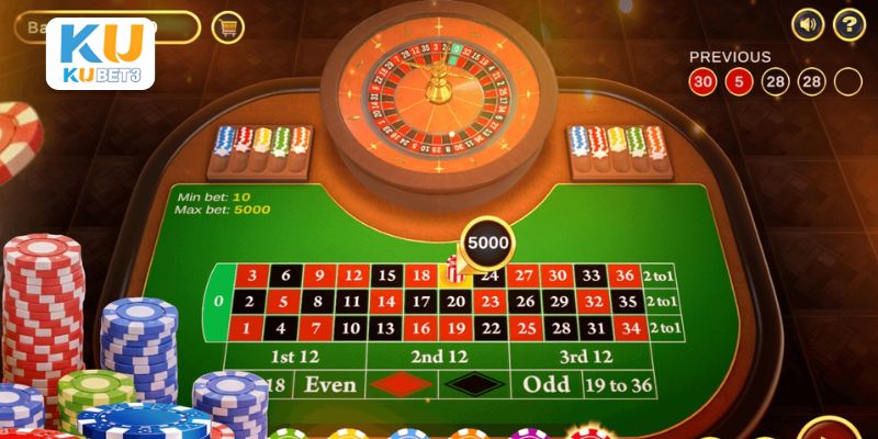 Các cửa cược phổ biến trong Roulette Kubet